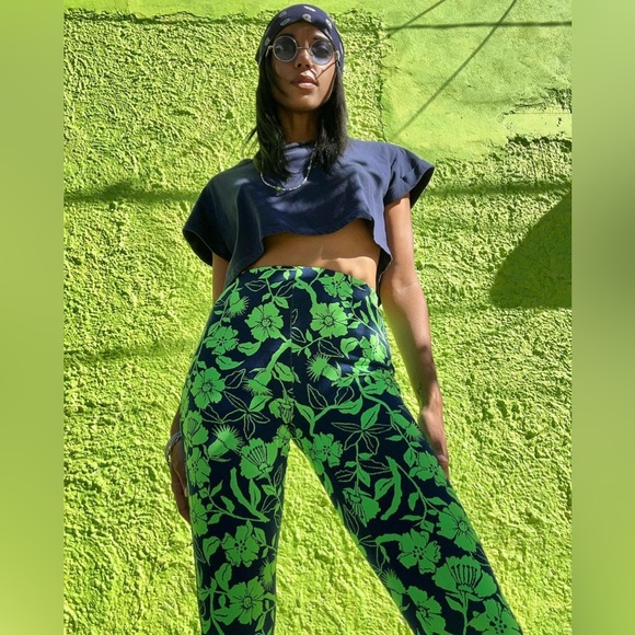 Zara Pants - ZARA Floral Flare Knit Flared Pants